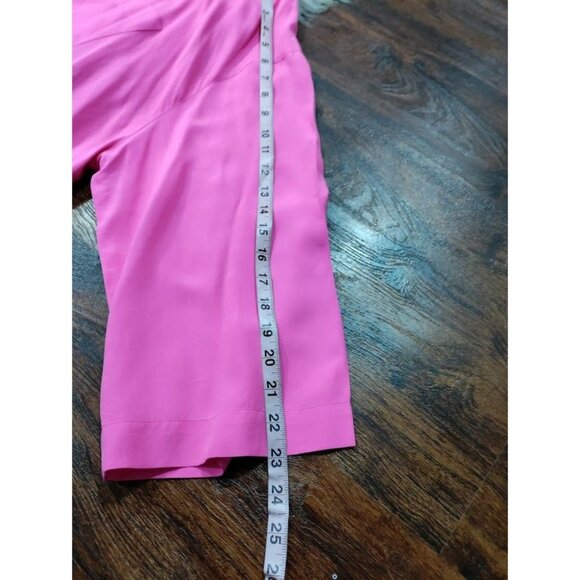 Adrienne Vittadini Silk Lagenlook Oversized Button Up Tunic Shirt Dress Pink M - Picture 14 of 16